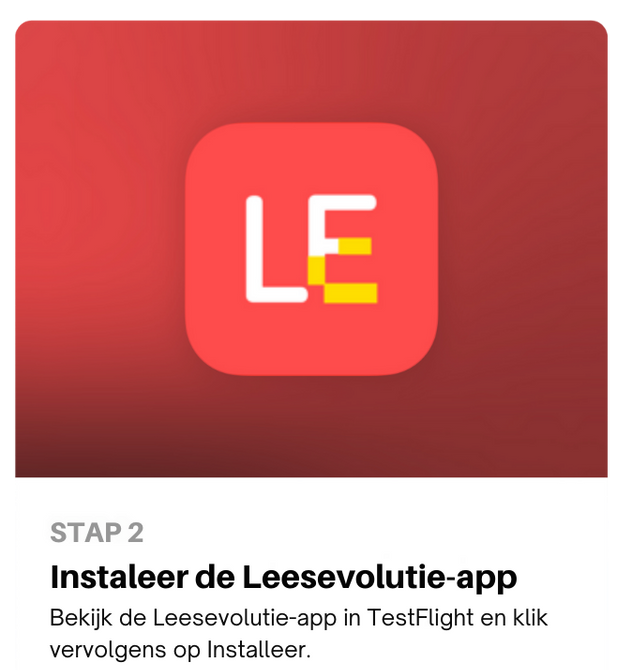 Visual met instructie voor deelname aan de LeesEvolutie beta